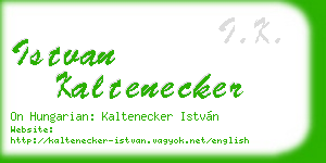 istvan kaltenecker business card